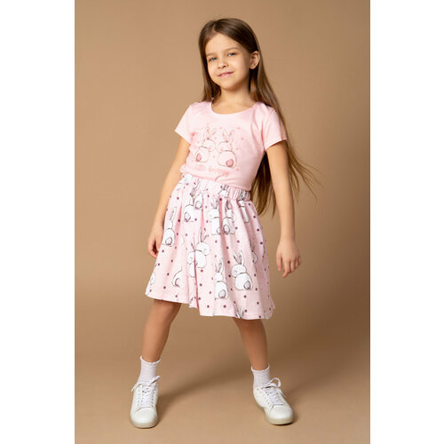 комплект одежды little world of alena размер 104 белый розовый Комплект одежды LITTLE WORLD OF ALENA, размер 104, розовый