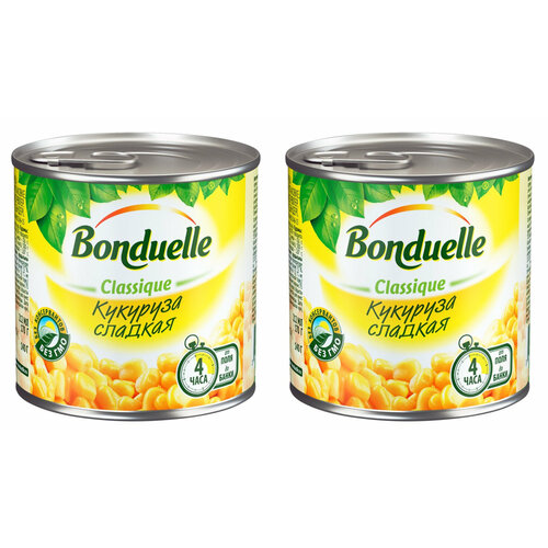 Bonduelle Кукуруза сладкая в зернах, 670 г, 2 шт