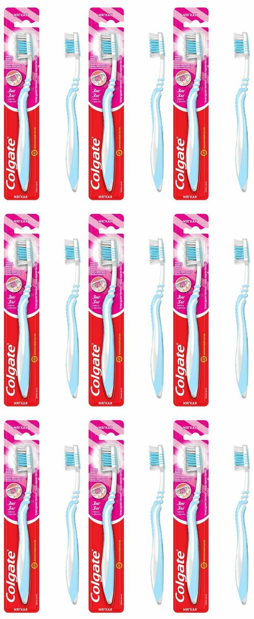 Colgate Зубная щетка Zig-Zag Plus мягкой жесткости, 9 уп.