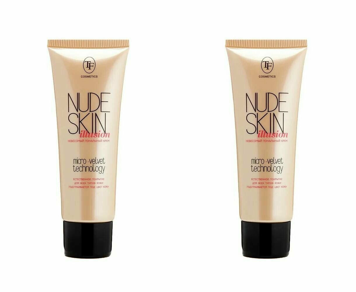 TF Cosmetics Тональный крем Nude Skin Illusion, тон 104 Натурально-бежевый, 40 мл, 2 шт