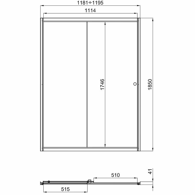 Дверь душевая Тритон Слайд 120*185, бел, полосы (DP76)