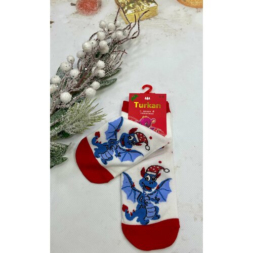 Носки Turkan размер 6-8, синий, белый носки turkan размер 6 8 красный синий