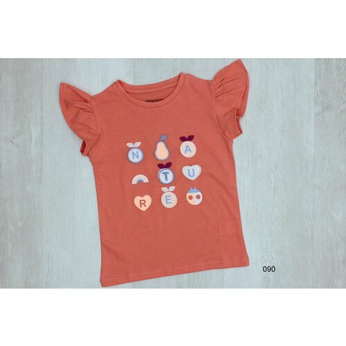 фото Футболка divonette, размер 104, коралловый