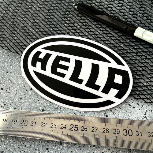 фото Наклейка логотип hella 12x8 / resource stickers