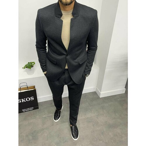 фото Костюм skos fashion, размер 54, серый