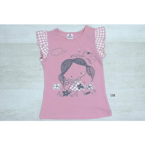 фото Футболка miss feriha, размер 86, розовый