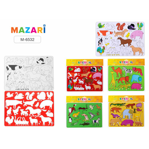 Трафарет для рисования 235х265см Фауна с раскраской 6 дизайнов 270₽