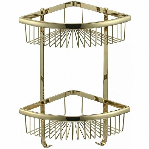 GZ30062E Угловая полка Ganzer сетчатая двухэтажная золото 8501₽