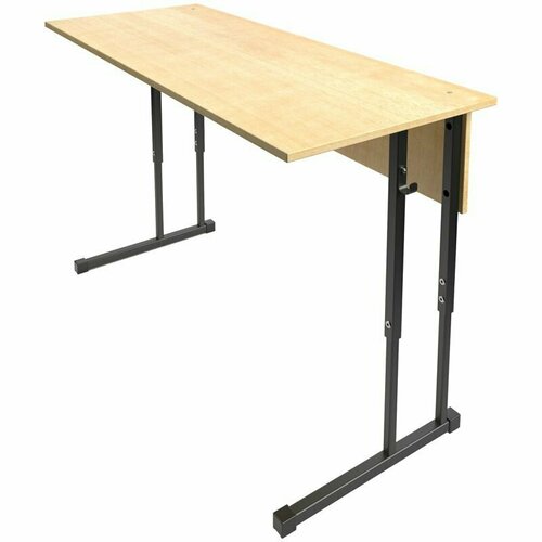 Стол-парта 2 мест. регул.1200*500*580-820мм, рост 3-7 универсал. (3-5гр, 4-6гр, 5-7гр.), клен/черный (2 упак. места)