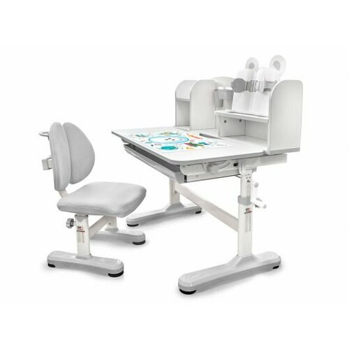 Комплект мебели (столик + стульчик) Mealux EVO Panda XL grey (арт. BD-29 G)