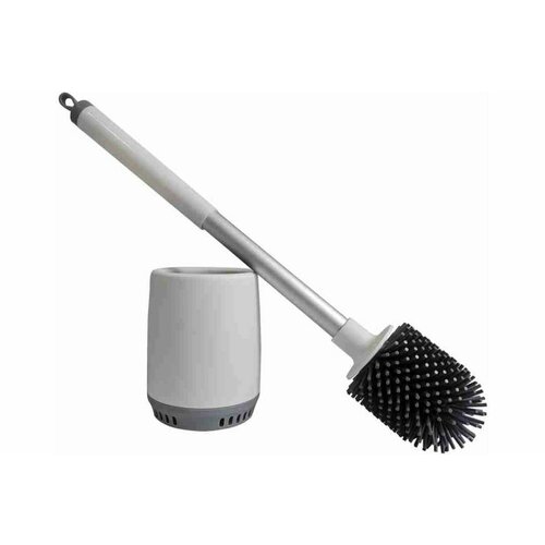 Туалетная щетка HAPPY PANDA HP-TE01 силиконовая, с подставкой и держателем на стену РТ-00068767