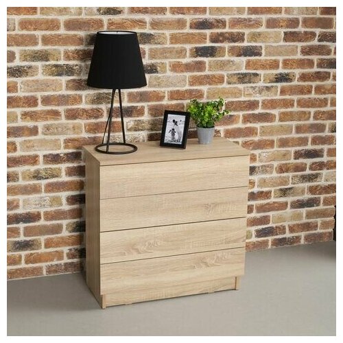 Комод BRABIX Scandi CM-001 750х330х730 мм 4 ящика ЛДСП дуб сонома 641901 ЦБ013659 -2 13083₽