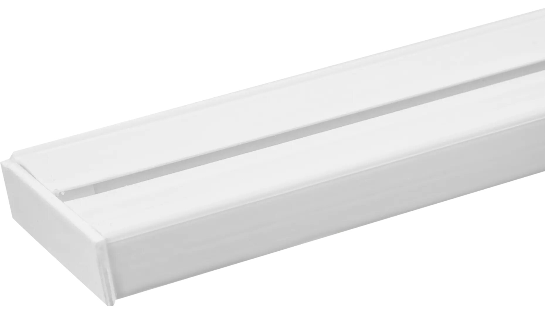 фото Карниз шинный однорядный «Эконом» в наборе 200 см пластик цвет белый