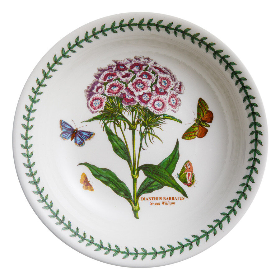 фото Тарелка для пасты Portmeirion Ботанический сад Гвоздика турецкая 20 см