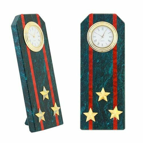 Часы Погон полковник камень змеевик