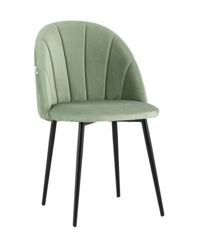 фото Стул Логан велюр фисташковый ножки металл черные