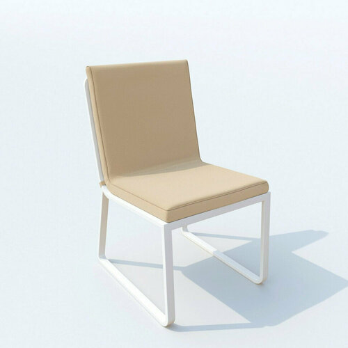 Стул GIRA бежевый - белый каркас