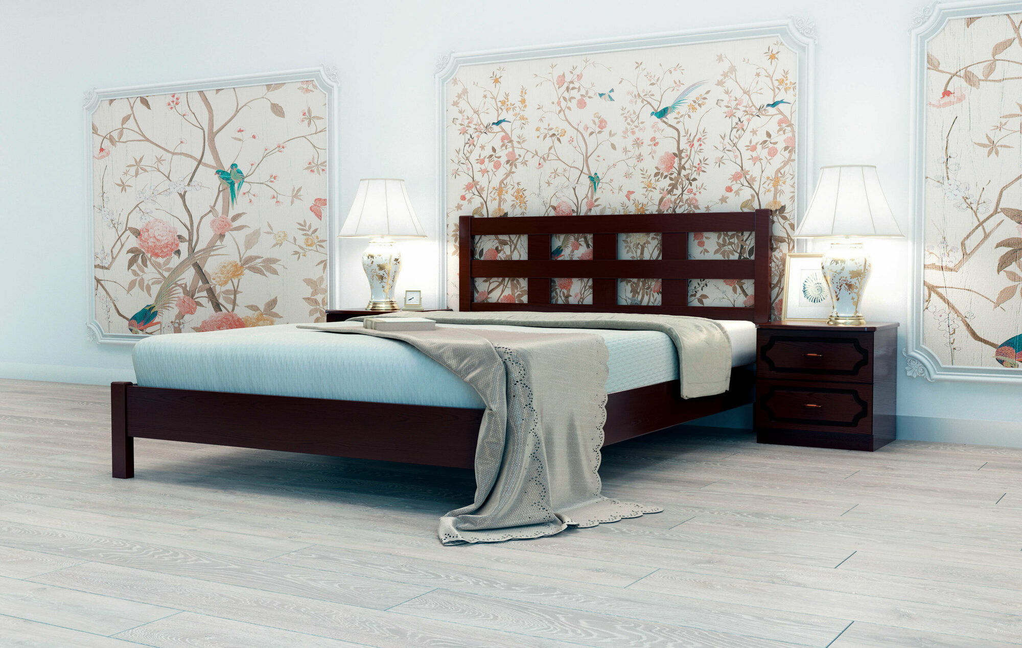 фото "Вероника-4" - Двуспальная кровать из дерева