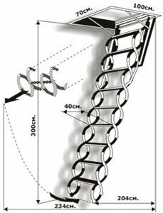 Чердачная лестница с люком OMAN NOZYCOWE LUX 60х120 см, h-300 см - фотография № 14