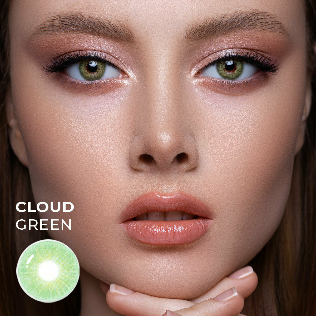 Цветные контактные линзы URBAN LAYER ru Cloud Green -6.0, 2шт