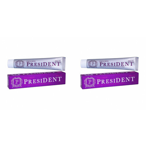 Зубная паста President, Exclusive, 75 гр, 2 шт