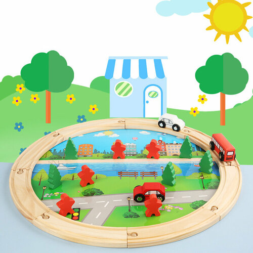 Детский игровой набор Circular Orbit кольцевая дорога, 25 деталей детский игровой набор orbit железная дорога 8 character track 48 деталей