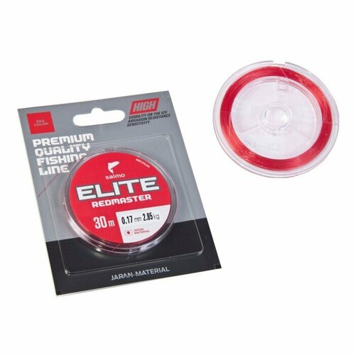 леска монофильная salmo elite fluoro coated nylon диаметр 0 15 мм тест 2 15 кг 30 м прозрачная Леска монофильная зимняя Salmo Elite REDMASTER, диаметр 0.17 мм, тест 2.85 кг, 30 м