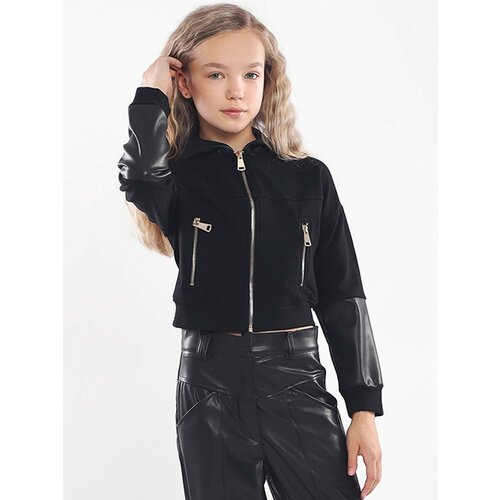 Пиджак Y-CLU', размер 152, черный свитшот y clu средней длины размер 164 черный