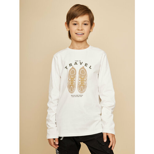 фото Лонгслив l'addobbo, размер 140, белый