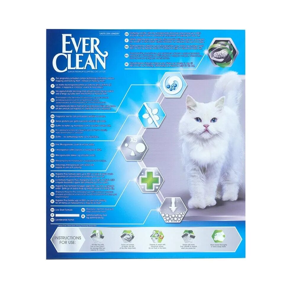 Наполнитель Ever Clean Total Cover для кошек комкующийся, 10 л - фотография № 16