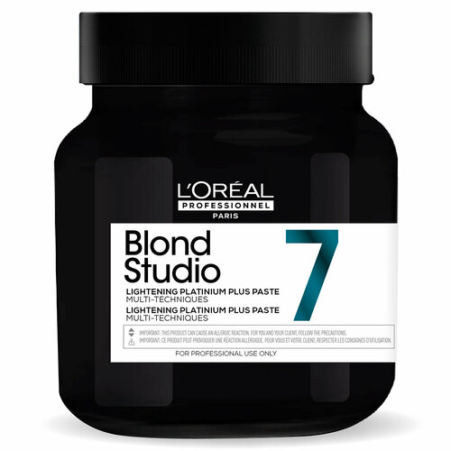 LOREAL Blond Studio Паста Платиниум плюс 500 гр чёрно-белая банка (до 7 тонов)