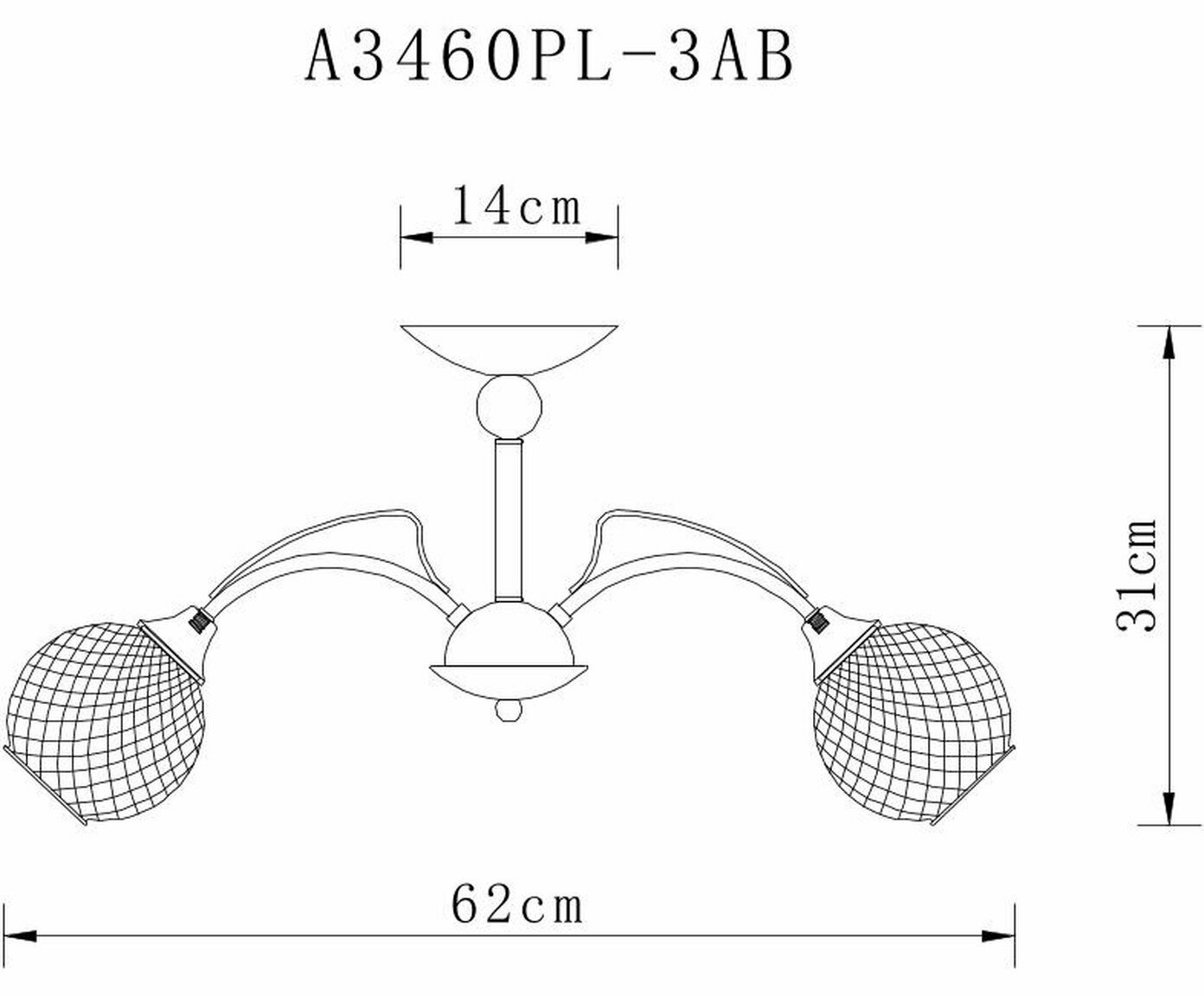 Люстра Arte Lamp WILLOW A3461PL-3AB - фото №15
