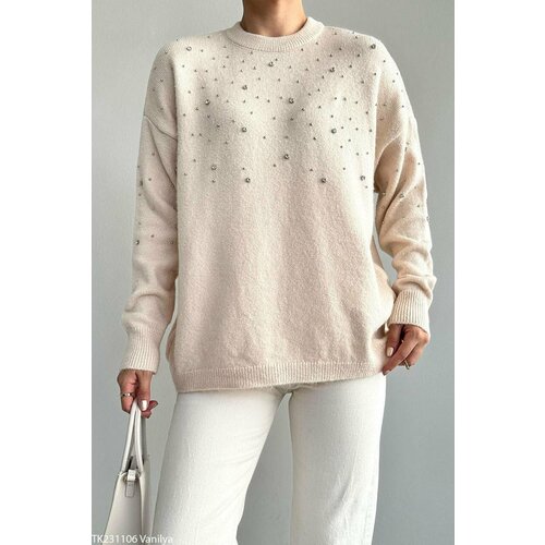 фото Свитер qustyle, размер standart, бежевый