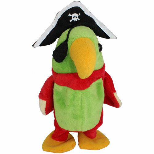 Попугай Пират - Интерактивная мягкая игрушка с функцией шагания и повторения