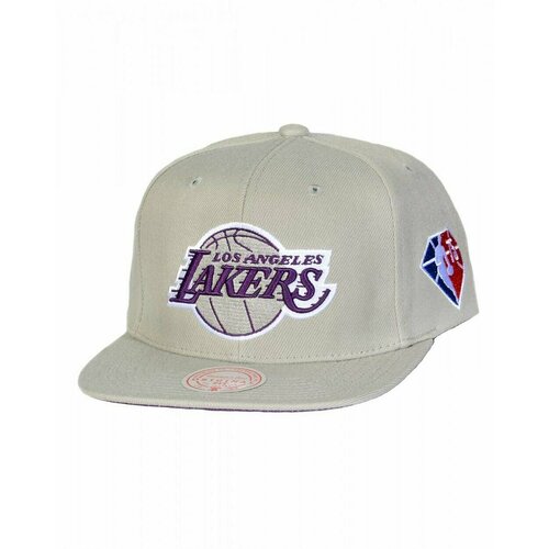 фото Бейсболка mitchell & ness, размер one size fits all, фиолетовый, серый