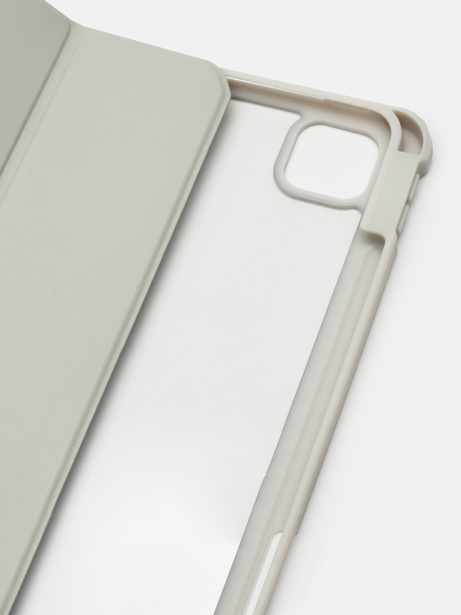 Чехол для планшета iPad Pro 11" (2022, 2021, 2020) с прозрачной задней стенкой и местом для стилуса, серый