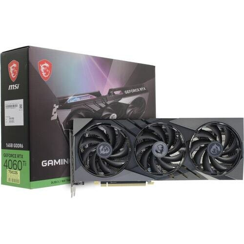 Видеокарта MSI RTX4060Ti GAMING X SLIM 16GB GDDR6 128-bit DPx3 HDMI 3FAN RTL