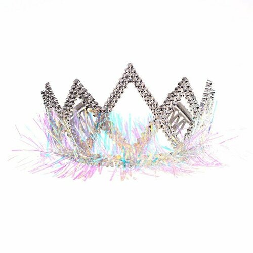 Корона Принцесса, серебряная, 2 штуки патч с блестками корона 4 2 7см 2 штуки