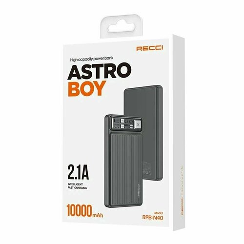 Внешний аккумулятор RECCI RPB-N40 10000mah Black 266000₽