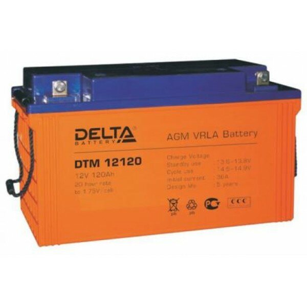 Аккумуляторная батарея DELTA Battery DTM 12120 L 12В 120 А·ч