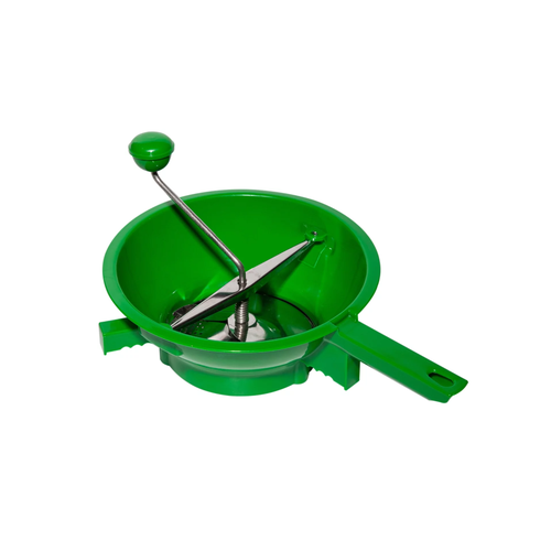 Ручное механическое сито NEW OMRA 461C-VD (2 диска, 24 см) для протирки в пюре ягод, фруктов, овощей, томатов, зеленый