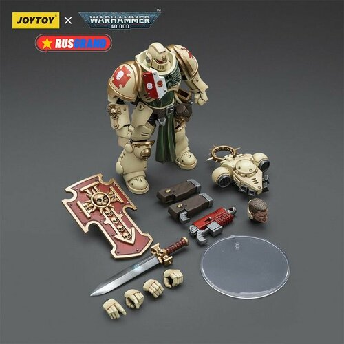 Подвижная фигурка JOYTOY Warhammer 40000 Dark Angels Bladeguard Veteran фигурка joytoy warhammer 40 000 action figure salamanders bladeguard veteran jt7974