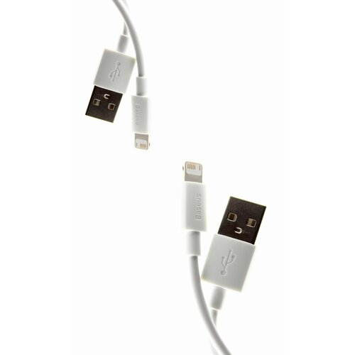 USB Кабель для Apple/iPhone Baseus Simple Wisdom Data Cable Kit TZCALZJ-02 (Набор 2шт) Белые кабель type c на lightning 1 5m 20w simple wisdom data cable kit tzcatlzj 02 baseus белый