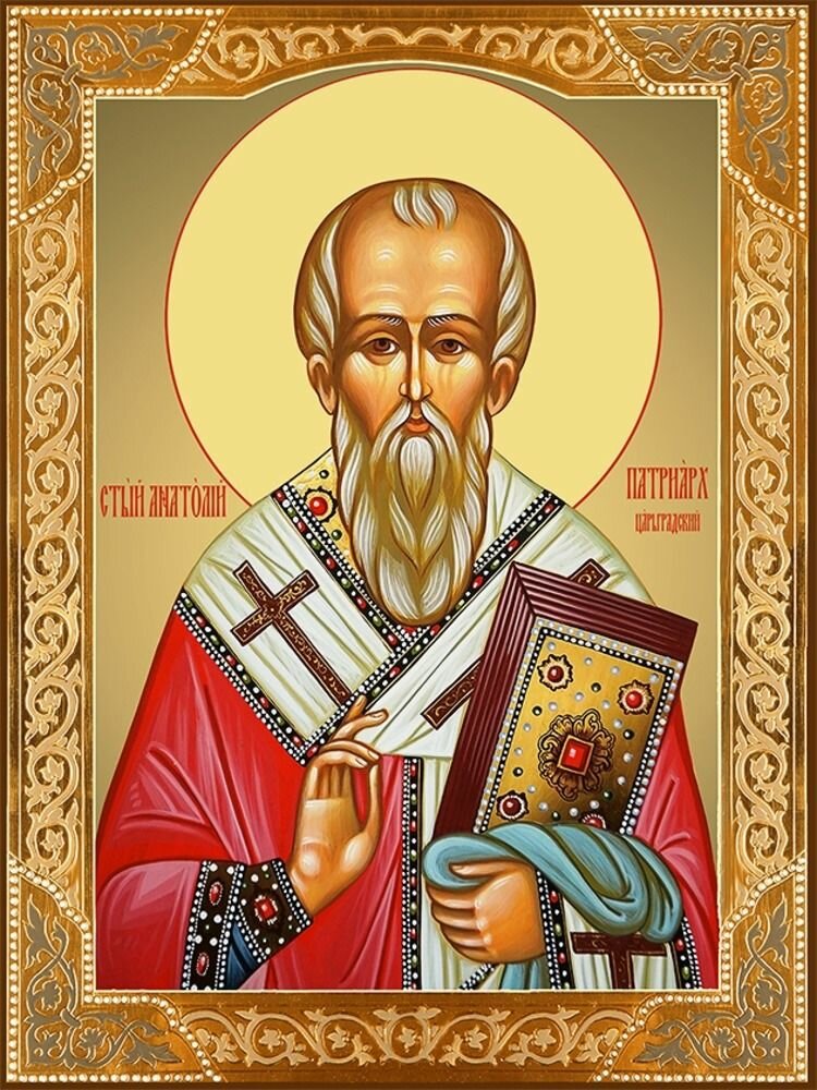Икона Святитель Анатолий патриарх Константинопольский на дереве