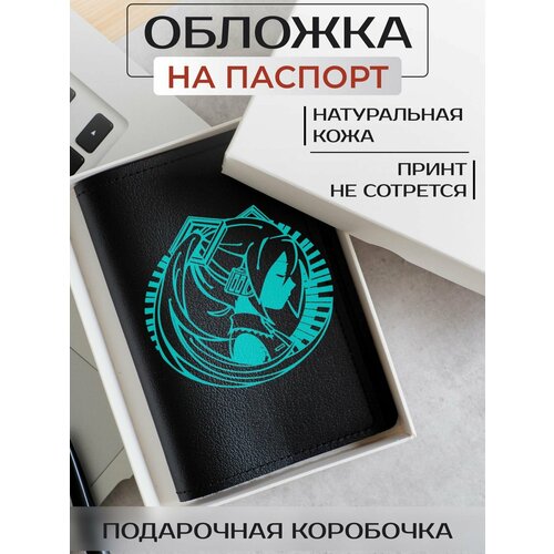 Обложка для паспорта RUSSIAN HandMade Обложка на паспорт аниме Хацунэ Мику OP01947, черный