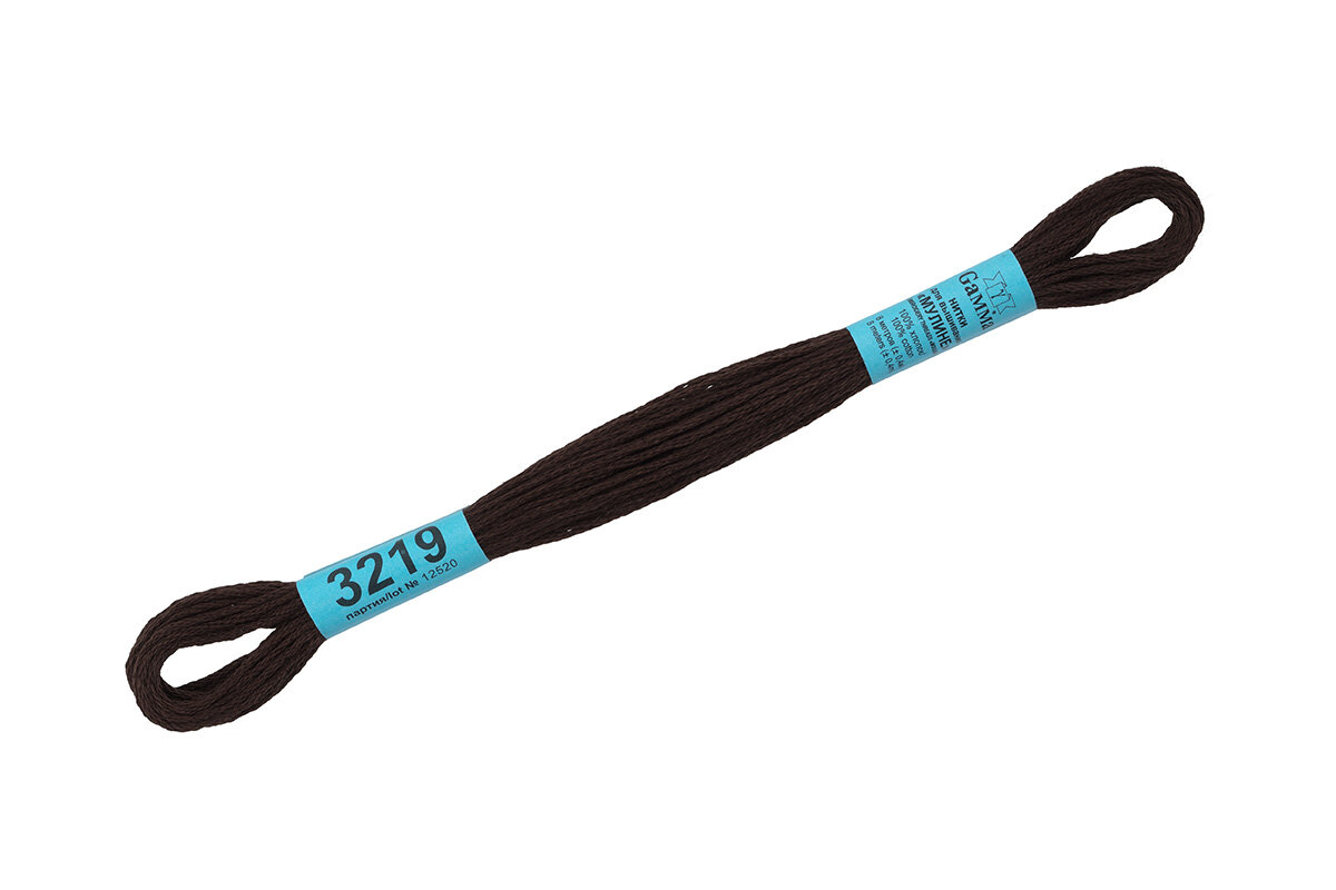 Мулине GAMMA нитки для вышивания 8м. 3219 т. т. коричневый 1 штука.