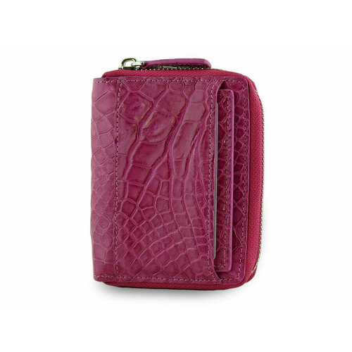 Кошелек Exotic Leather kk-481, розовый кошелек из брюшной кожи крокодила