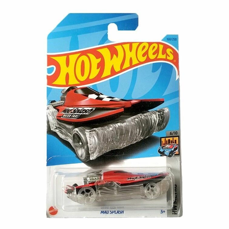 HKJ71 Машинка металлическая игрушка Hot Wheels коллекционная модель Mad Splash красный