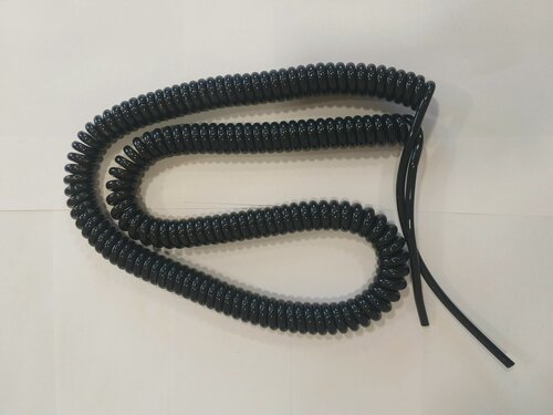 Изображение товара Спиральный кабель полиуретановый 8х0.2/500-1500мм черный
