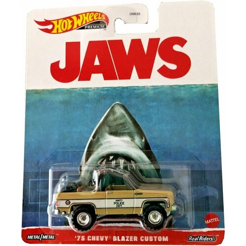 Коллекционная Premium машинка Hot Wheels '75 Chevy Blazer Custom (коллекция 2023 Replica Entertainment Series: Jaws, Mix 3) hot wheels chevy silverado 100 years of chevrolet trucks walmart exclusive редкая коллекционная модель